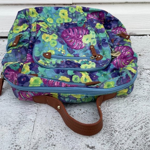 Mimosa Women Backpack Multi color Floral Print Mini Bag Read descr - Picture 11 of 12